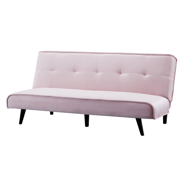 Glory Furniture Canoga 73'' Velvet Tufted Back Convertible Sofa
